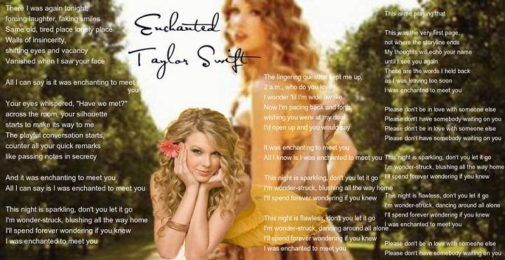 Taylor Swift Enchanted Lyrics- Taylor Swift Taylor Swiftdghh